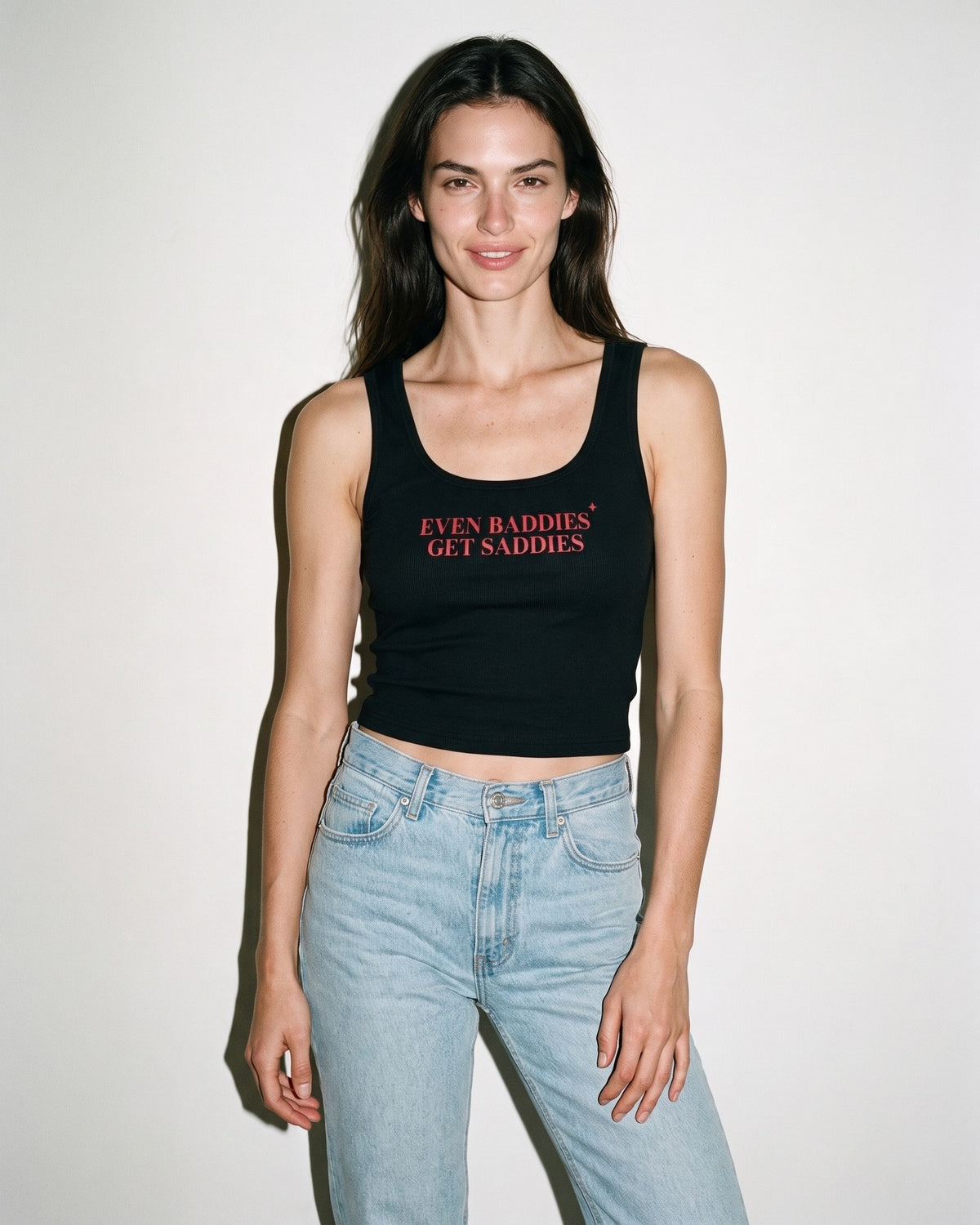 Even Baddies Get Saddies Crop Tank