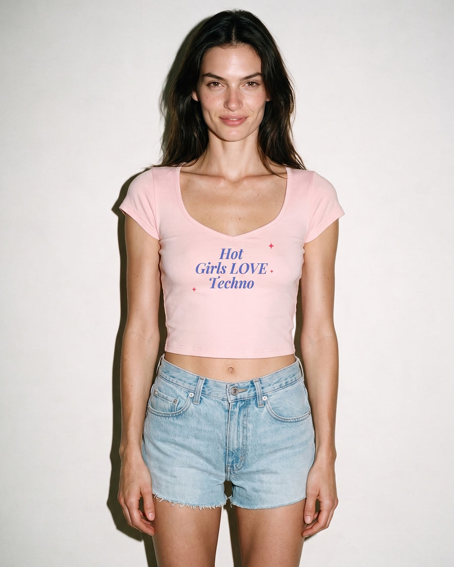 Hot Girls Love Techno Baby Tee
