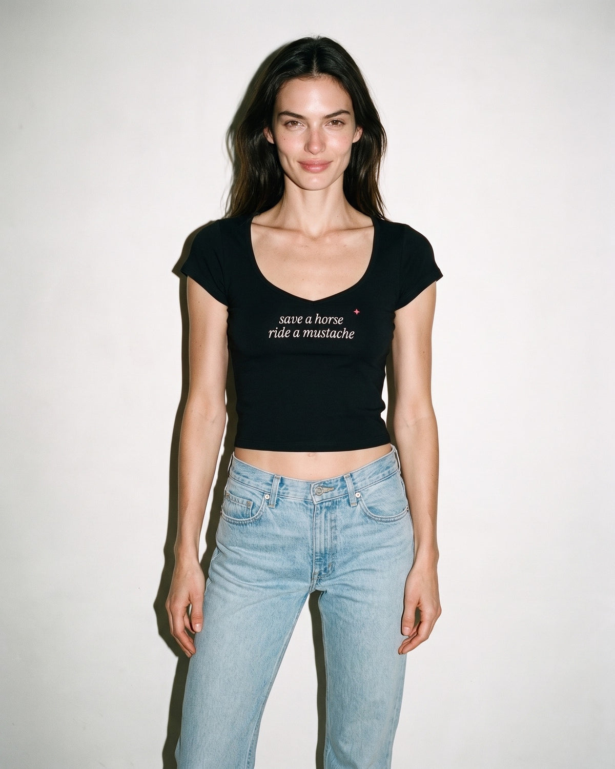 Save A Horse Ride A Mustache Baby Tee