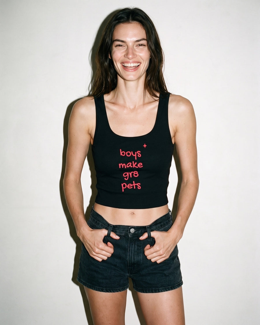 Boys Make Gr8 Pets Crop Tank