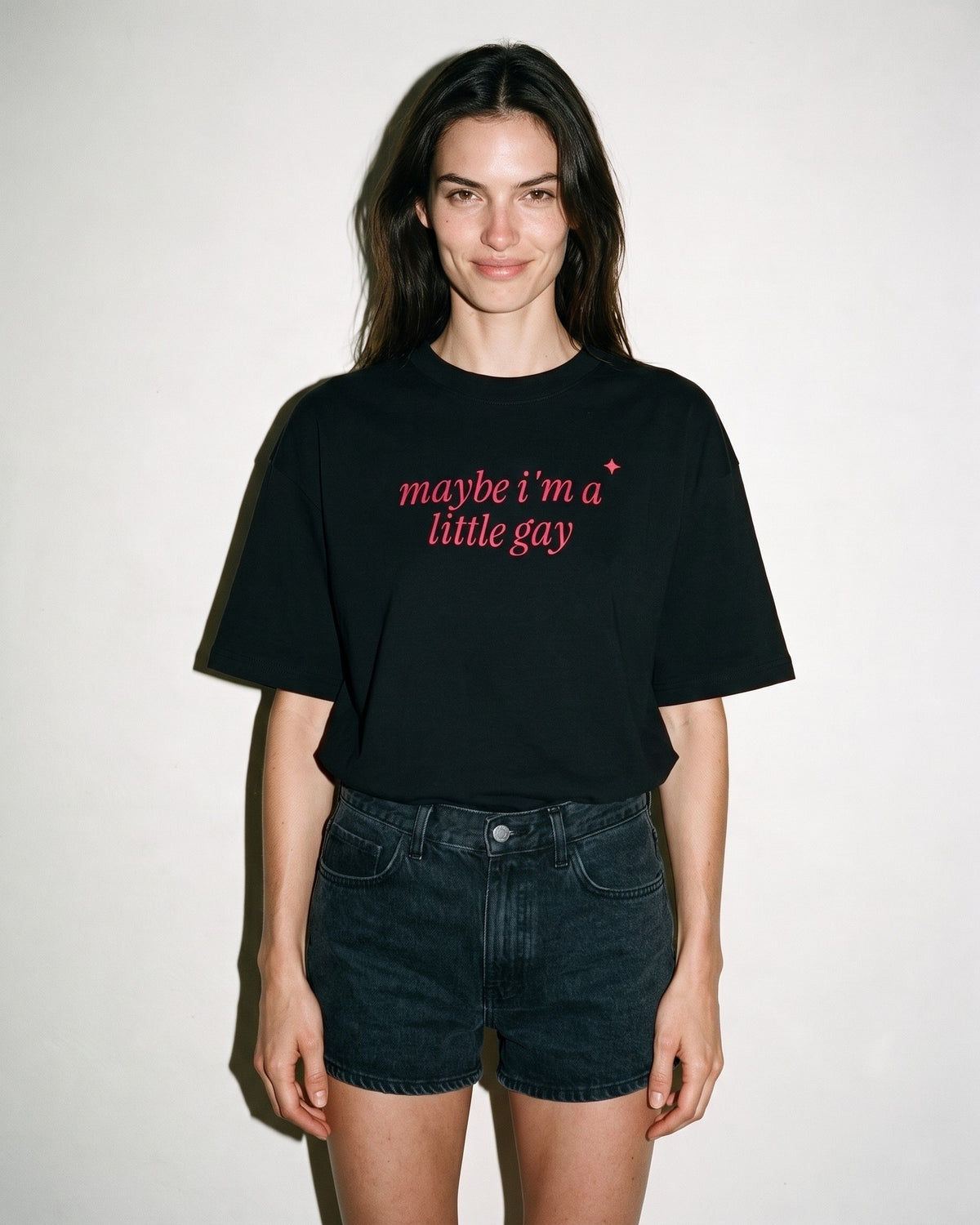 Maybe I'm A Little Gay Oversized Tee