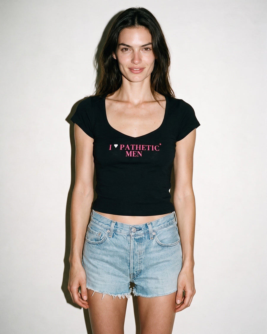 I Heart Pathetic Men Baby Tee