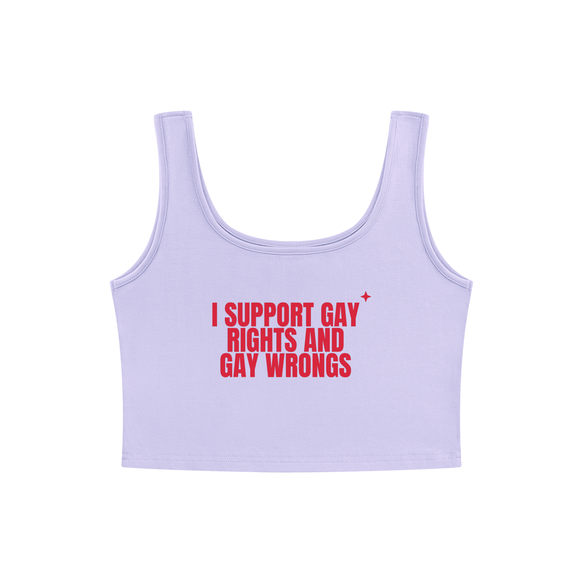 I Support Gay Rights And Gay Wrongs Crop Tank
