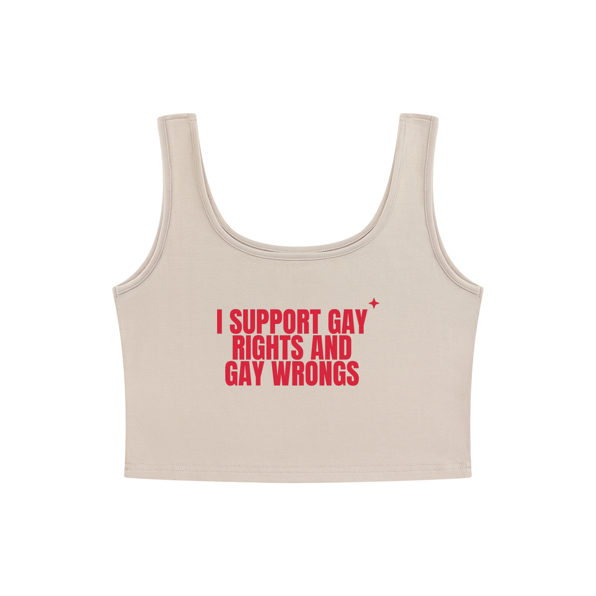 I Support Gay Rights And Gay Wrongs Crop Tank