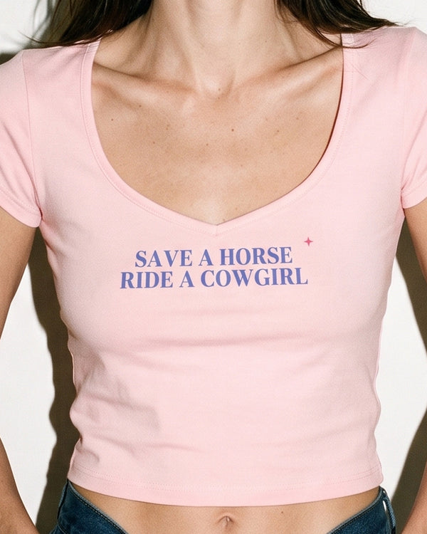 Save A Horse Ride A Cowgirl Baby Tee