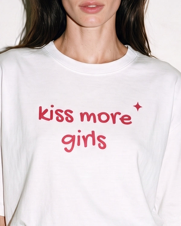 Kiss More Girls Oversized Tee