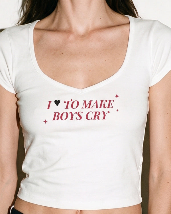 I Love To Make Boys Cry Baby Tee