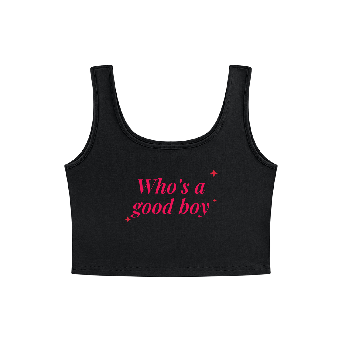 Who's A Good Boy Crop Tank