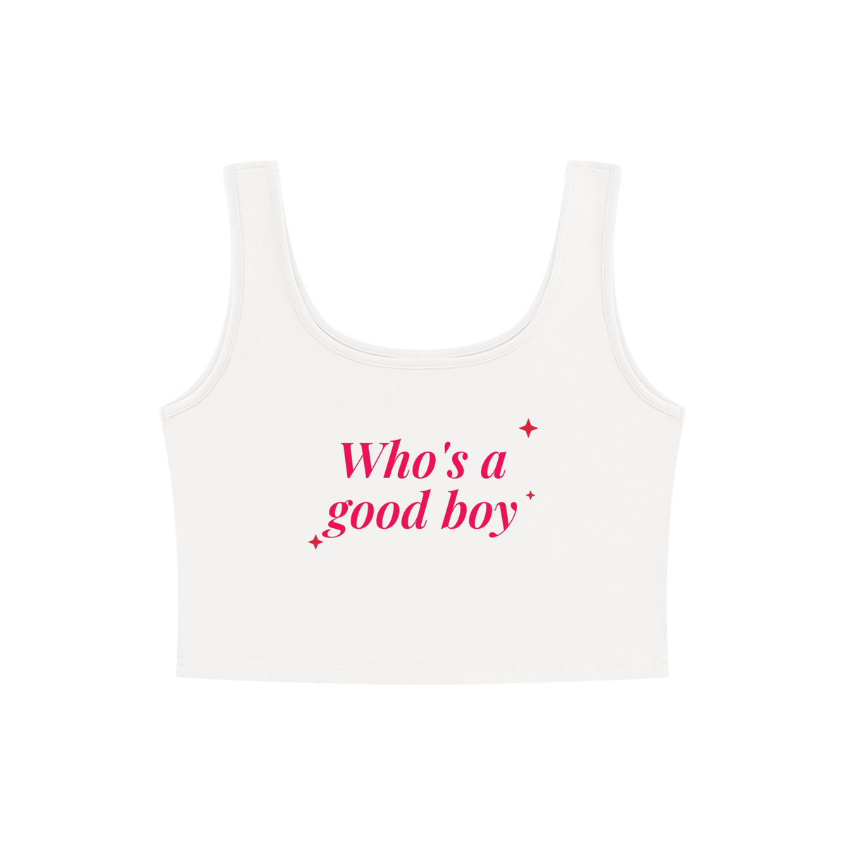 Who's A Good Boy Crop Tank