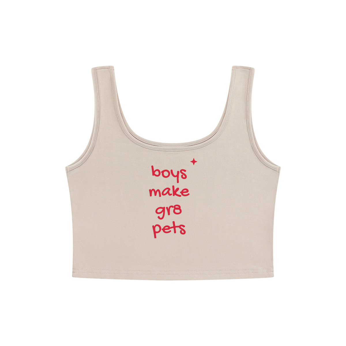 Boys Make Gr8 Pets Crop Tank