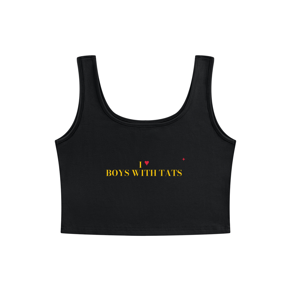 I Heart Boys With Tats Crop Tank