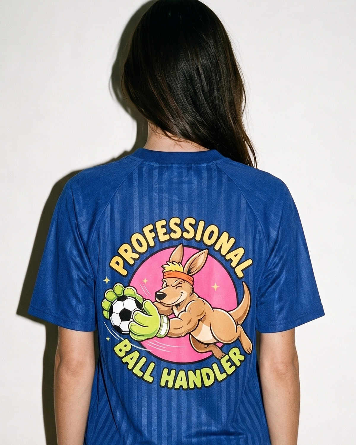 Professional Ball Handler Soccer Jersey, print close-up